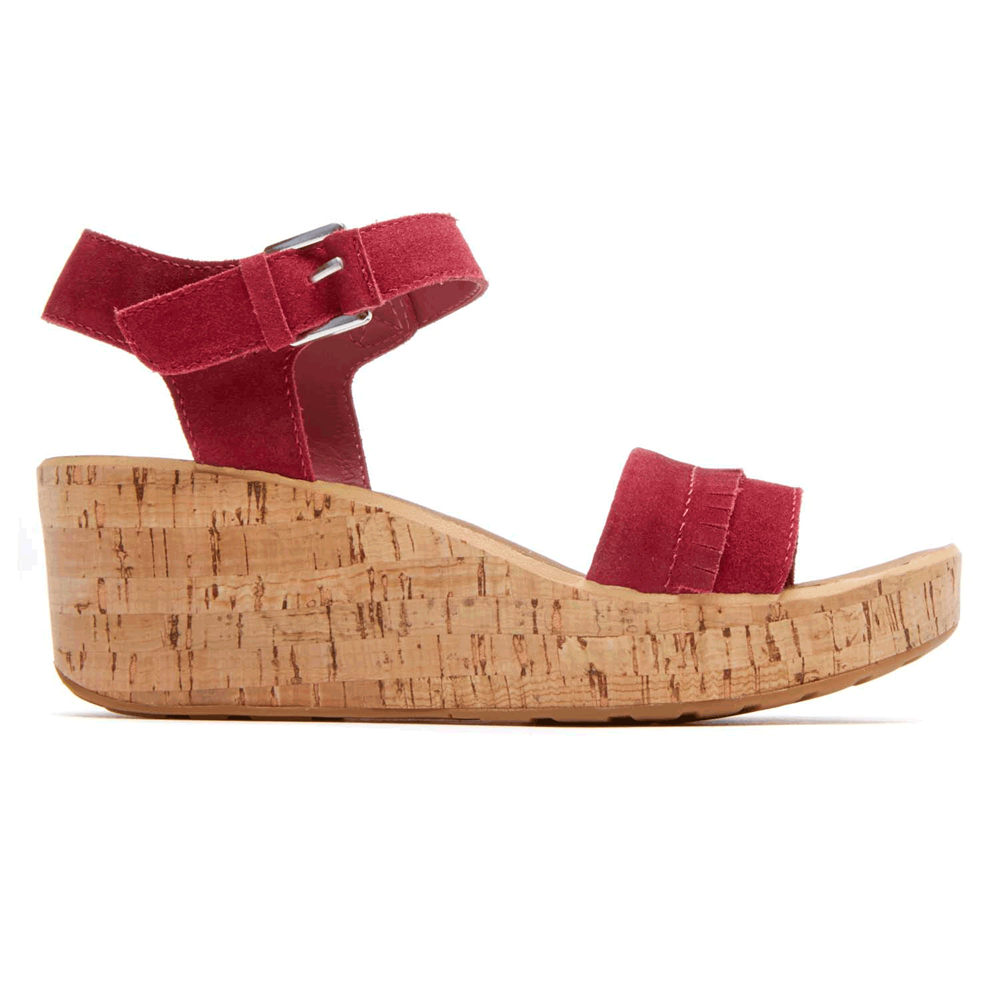 Sandálias Rockport Mulher Vermelhas - Weekend Casuals Lanea Quarter-Strap - 19680ARNU